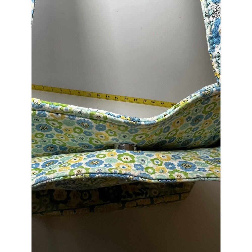 VERA BRADLEY Green Yellow Blue Petals Quilted Floral Tote Shoulder Bag Purse - Picture 7 of 11